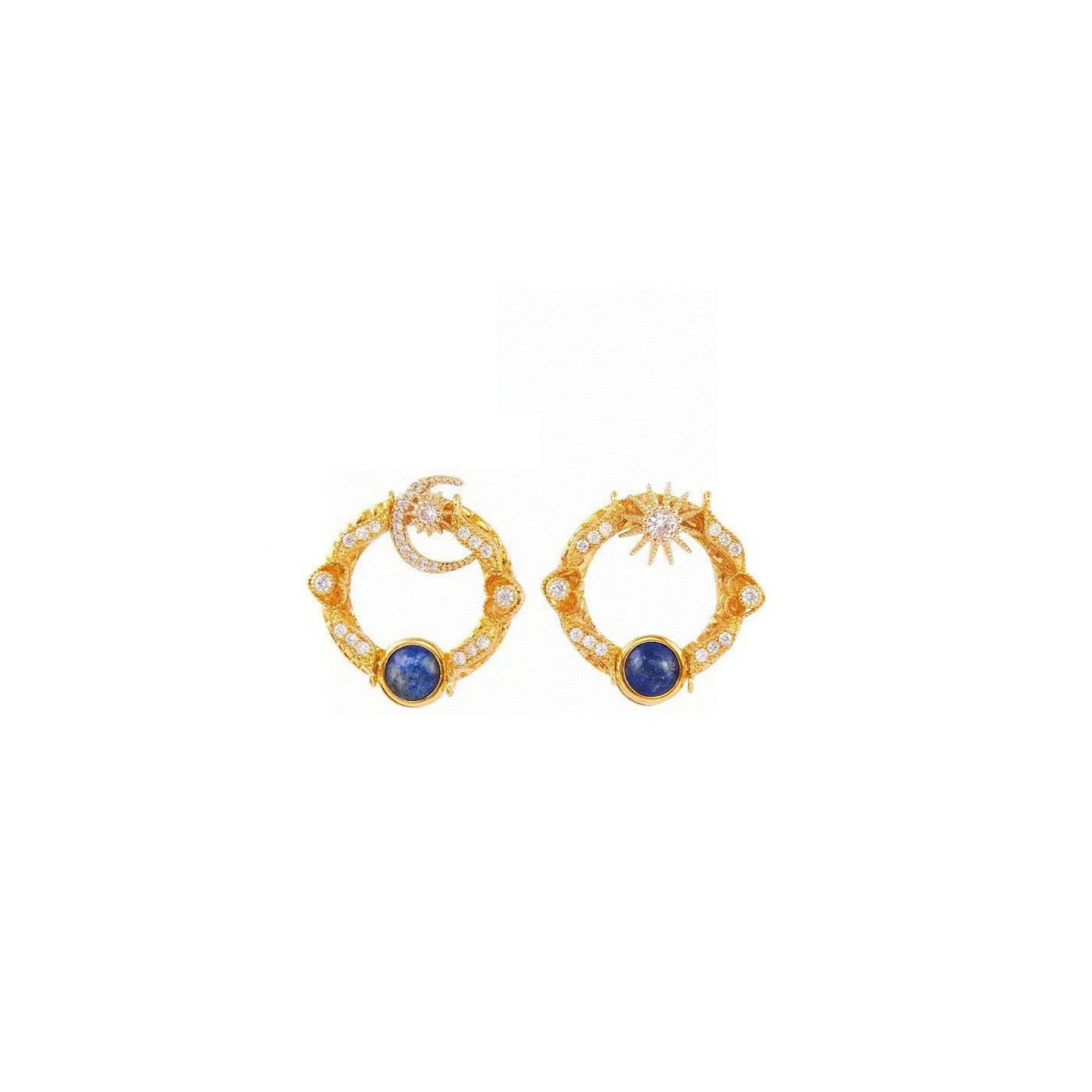 BOTTEGA VENENTA STAR MOON EARRINGS 